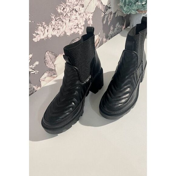 Kellparker Mia Women's Solid Slip On Chelsea Ankle Boots Black - Picture 6 of 11